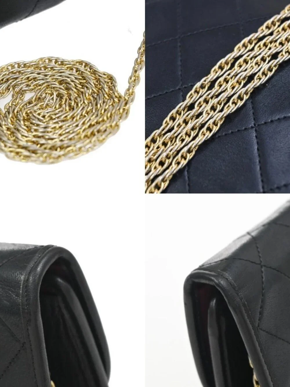 CHANEL CC Logo Mini Matelasse Chain Shoulder Bag Leather Black GHW 667RF904 - Picture 8 of 13